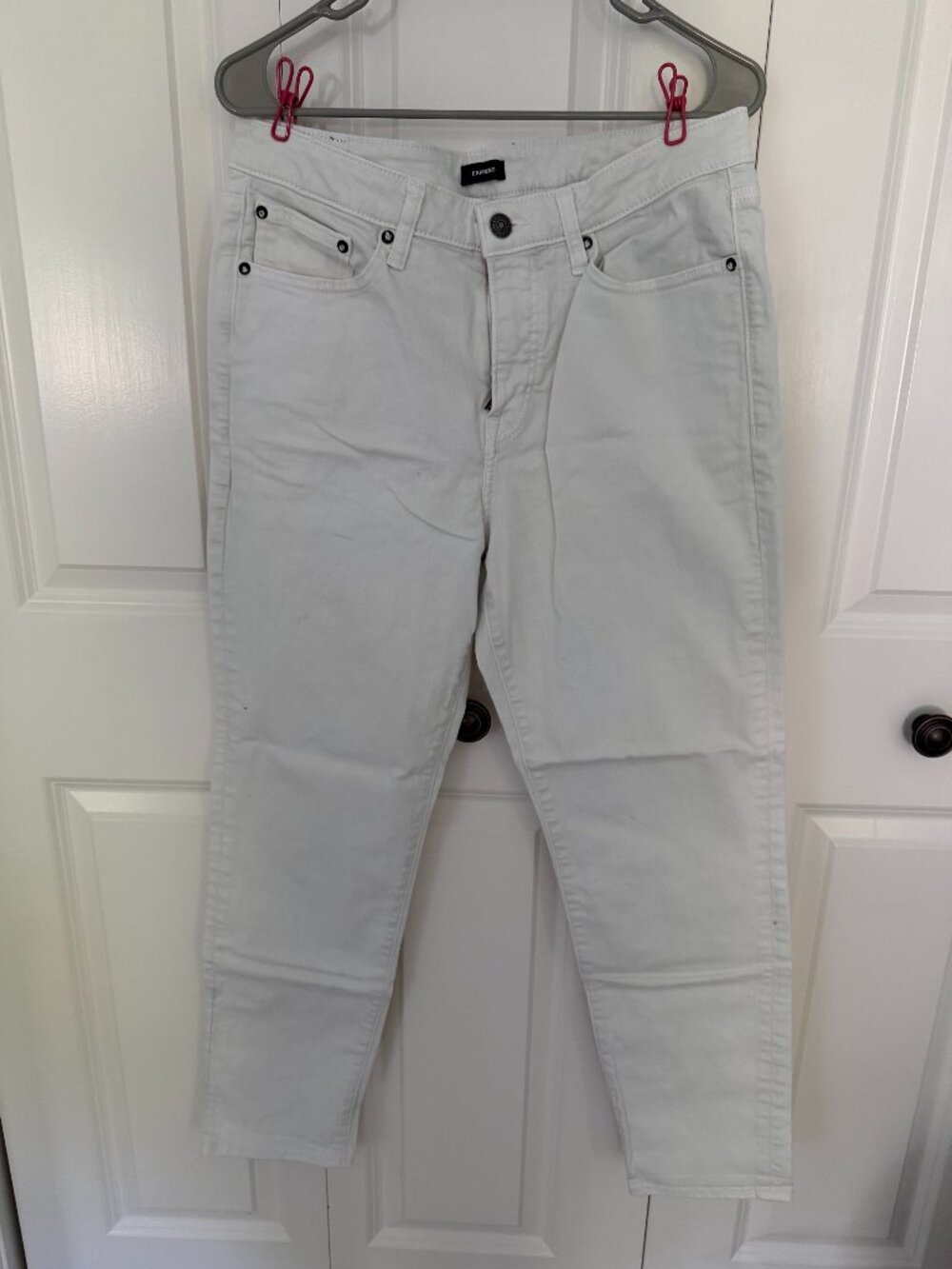 Express Men's Hyper Stretch Athletic Slim White Denim Jeans - Size 32x32